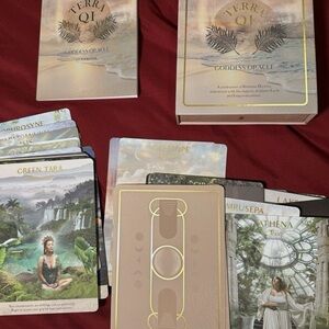 Goddess Oracle Card Set - Elegant Gold and Cream Design